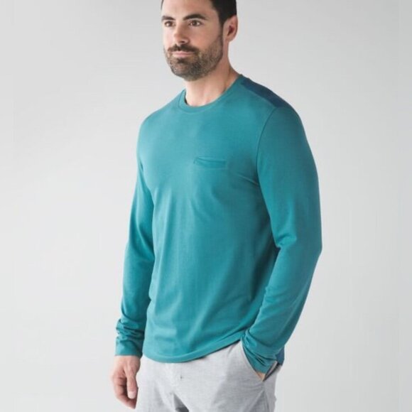 Lululemon in your element crew neck casual yoga athleisure long sleeve top L - Picture 1 of 3